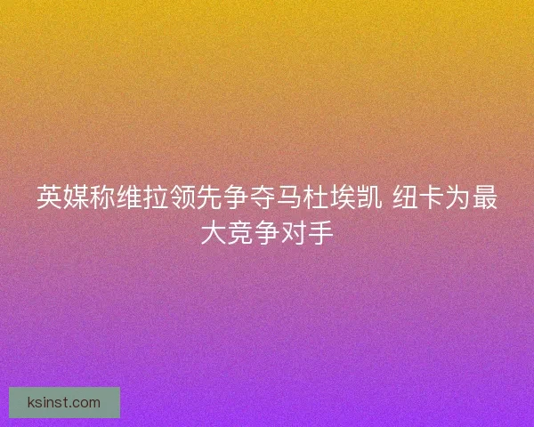 英媒称维拉领先争夺马杜埃凯 纽卡为最大竞争对手